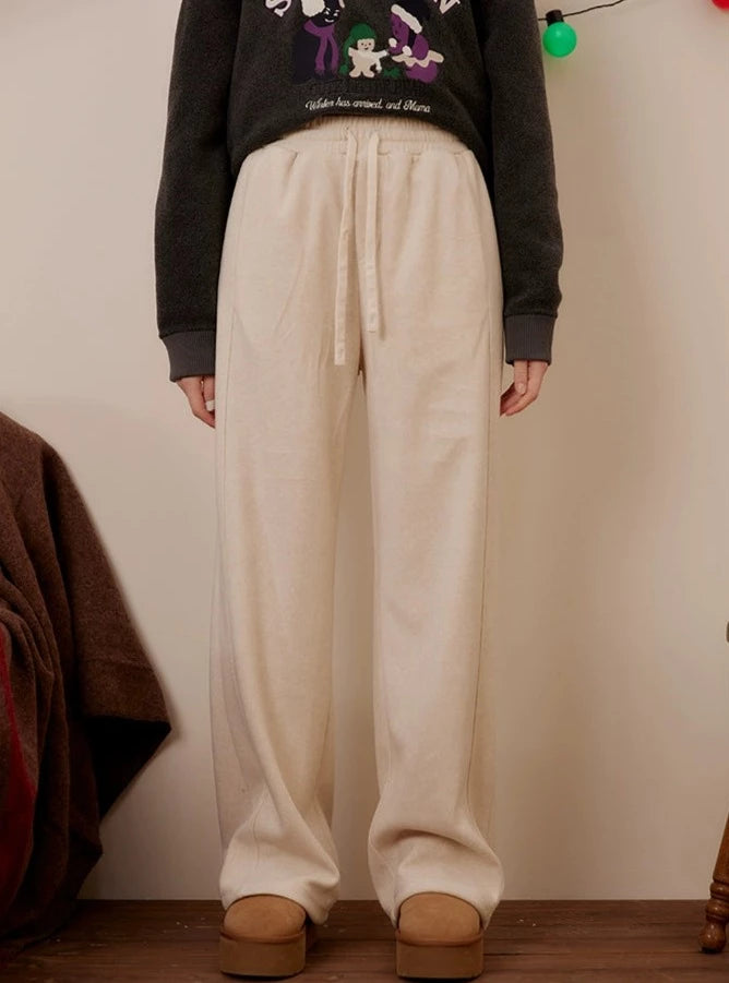 HIGH-WAISTED STRAIGHT SWEATPANTS