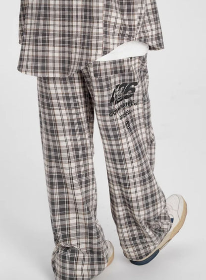 Hip Hop Graffiti Plaid Pants