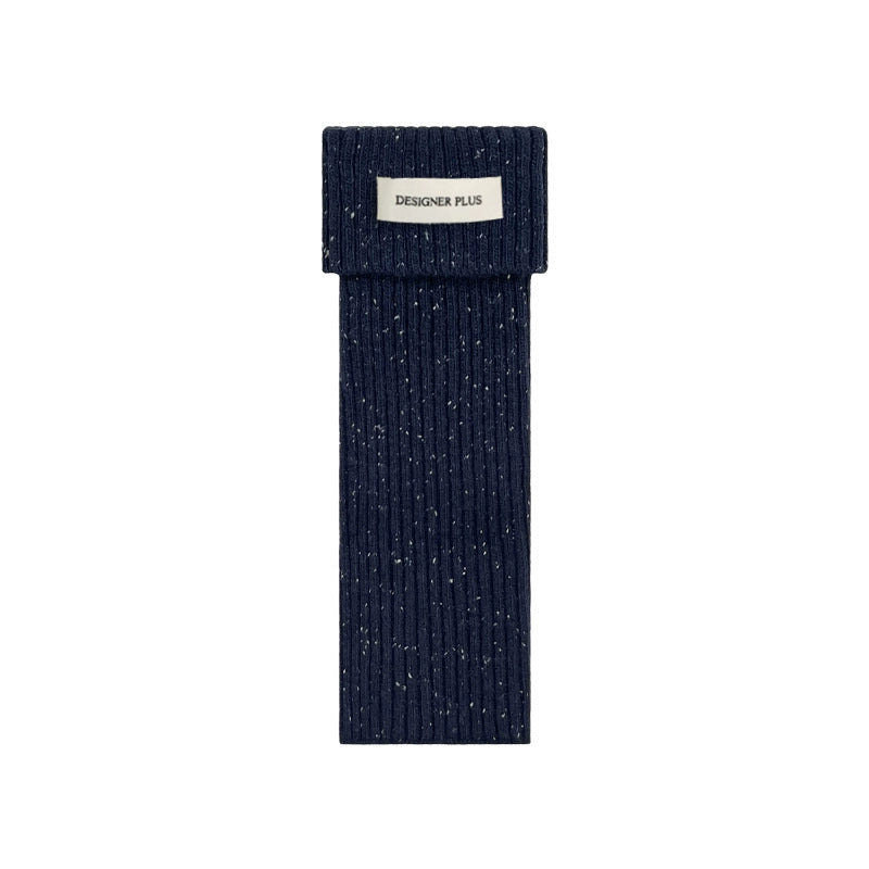 Cuffed Wool Calf Stacking Socks