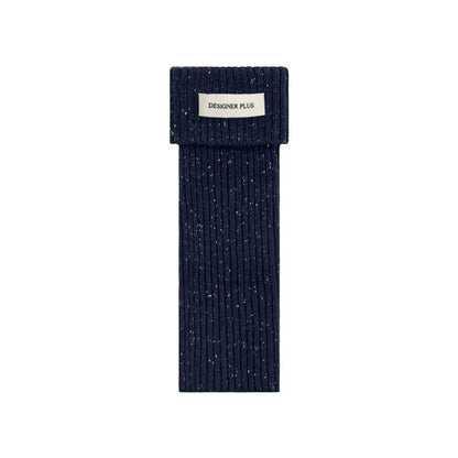 Cuffed Wool Calf Stacking Socks