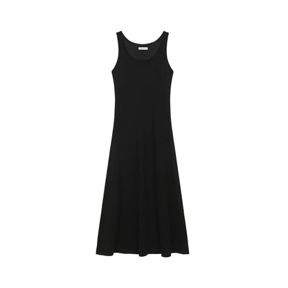 Black Slim Temperament Vest Dress Set