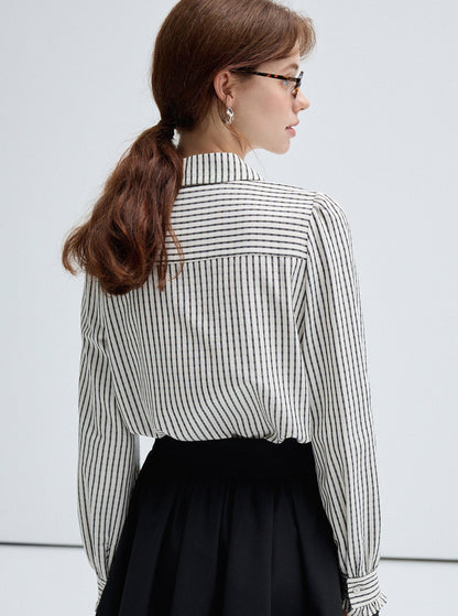 Line Brush Contrasting Shirt