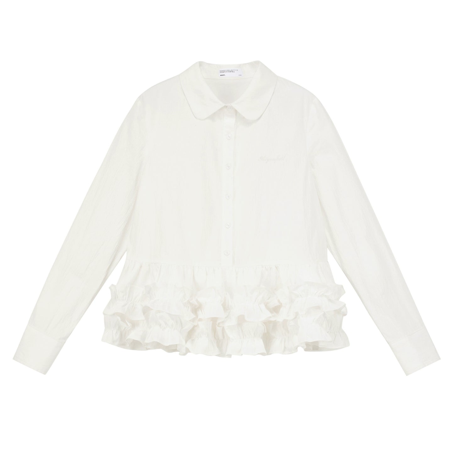 French Retro Lace Lapel Shirt