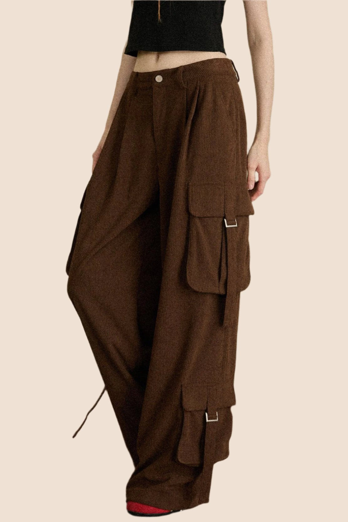 Loose Pleated Mop Pants