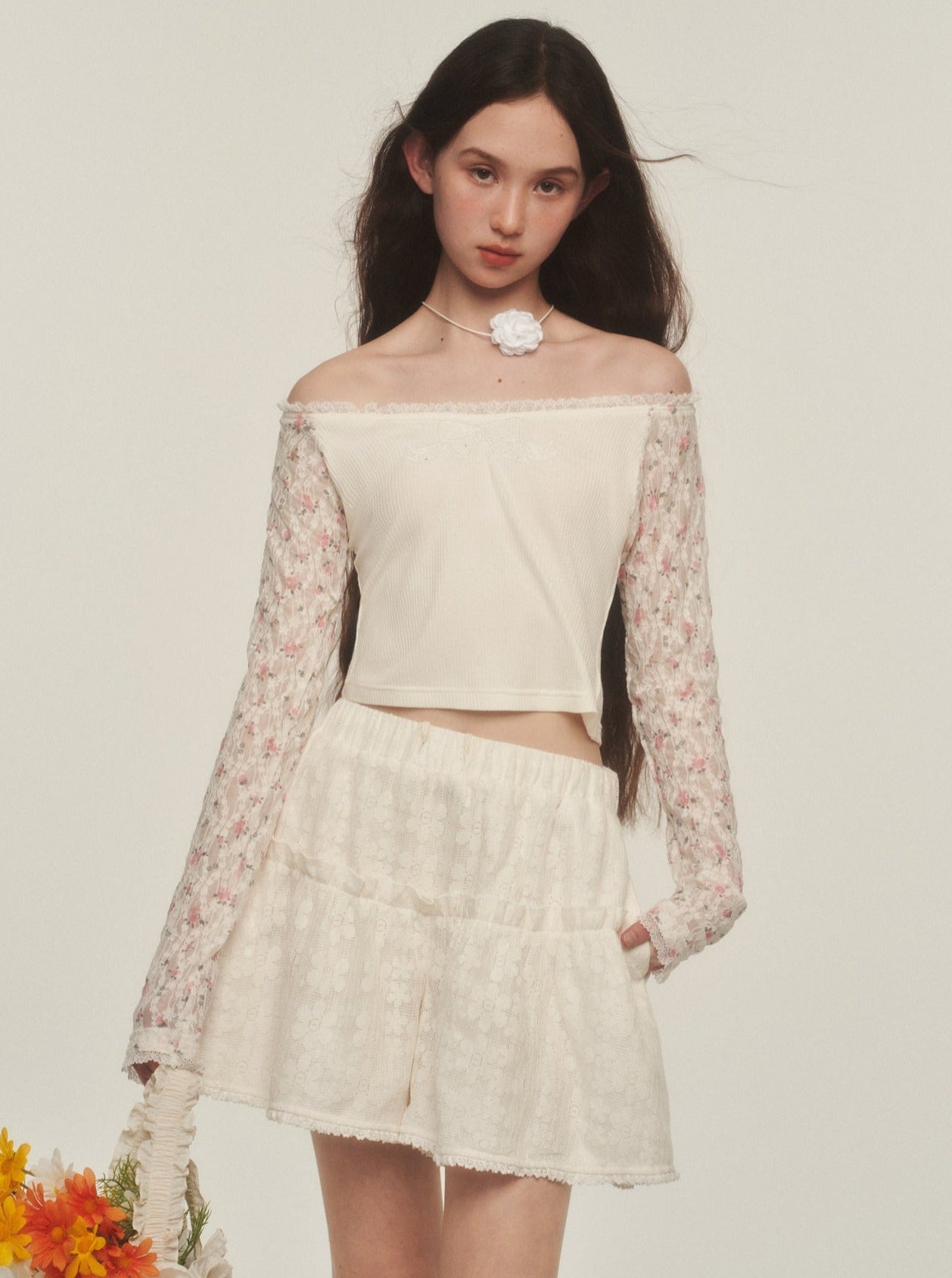 Romantic Lace Floral Slim Shirt