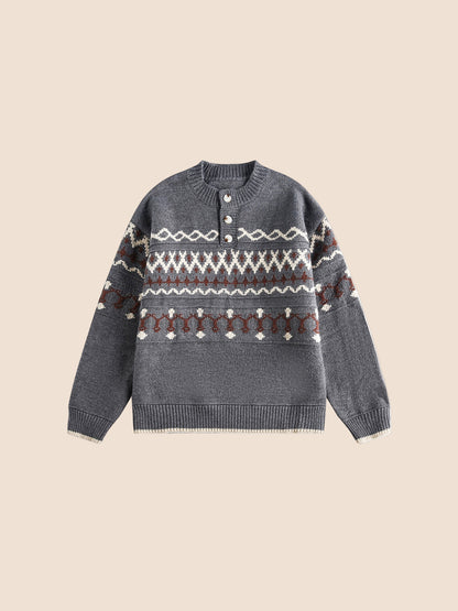 Autumn Vintage Knit Sweater Jacket