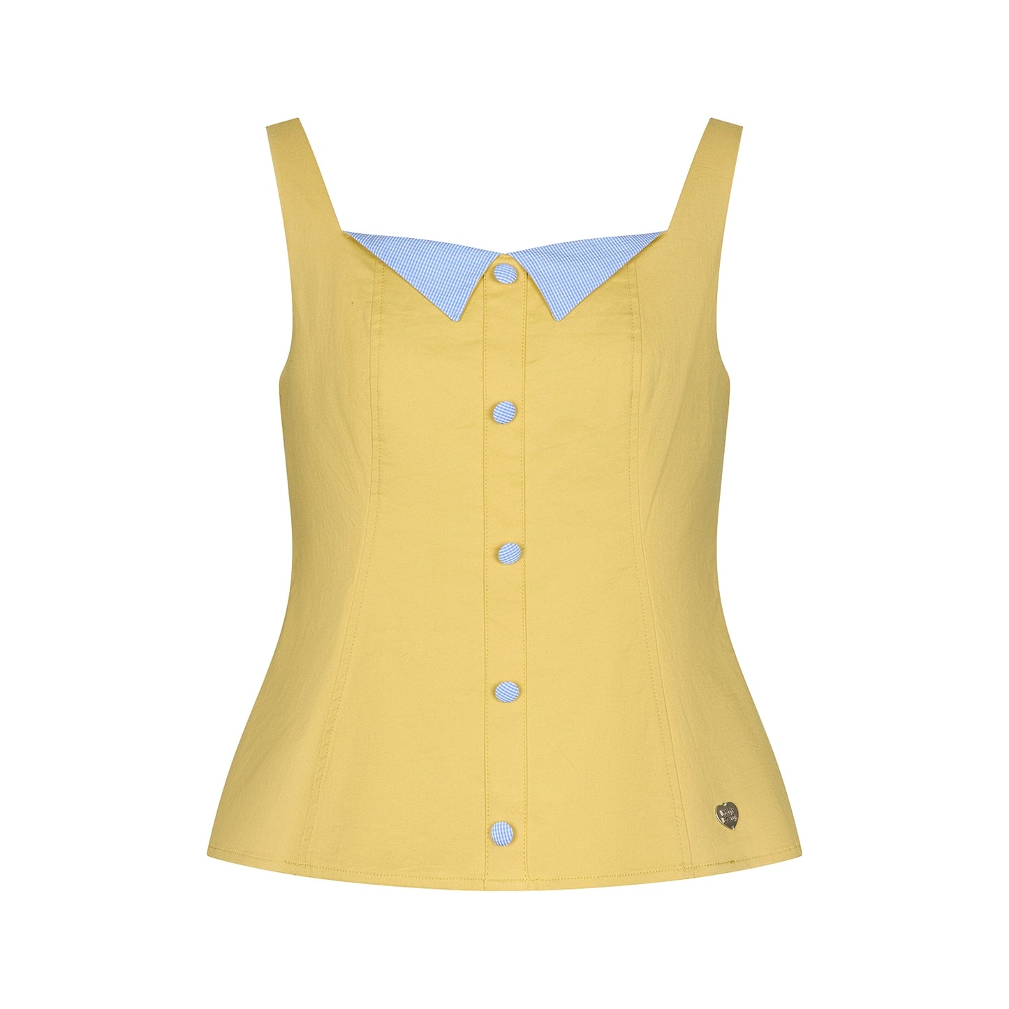 Colorblock Plaid Tank Top