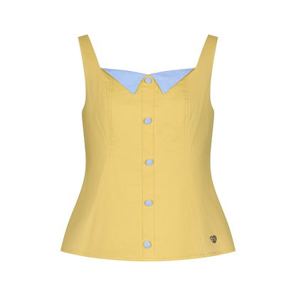 Colorblock Plaid Tank Top