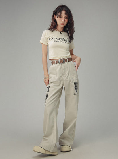 American Bootcut Silhouette Straight Leg Pants