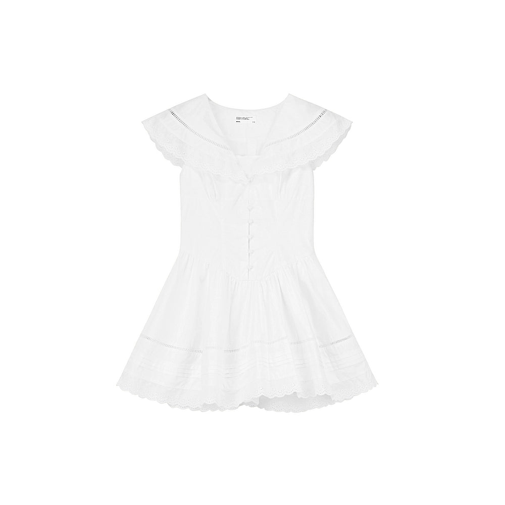 Vintage Lace Neck Dress