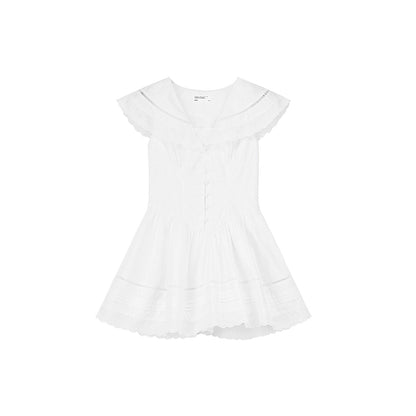 Vintage Lace Neck Dress