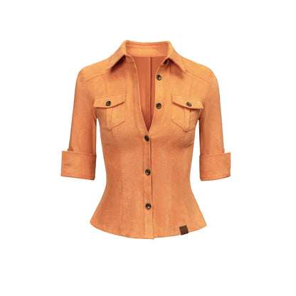 Süßkartoffel Wildleder Bluse