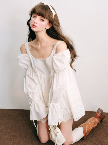 White Long Sleeve Dress