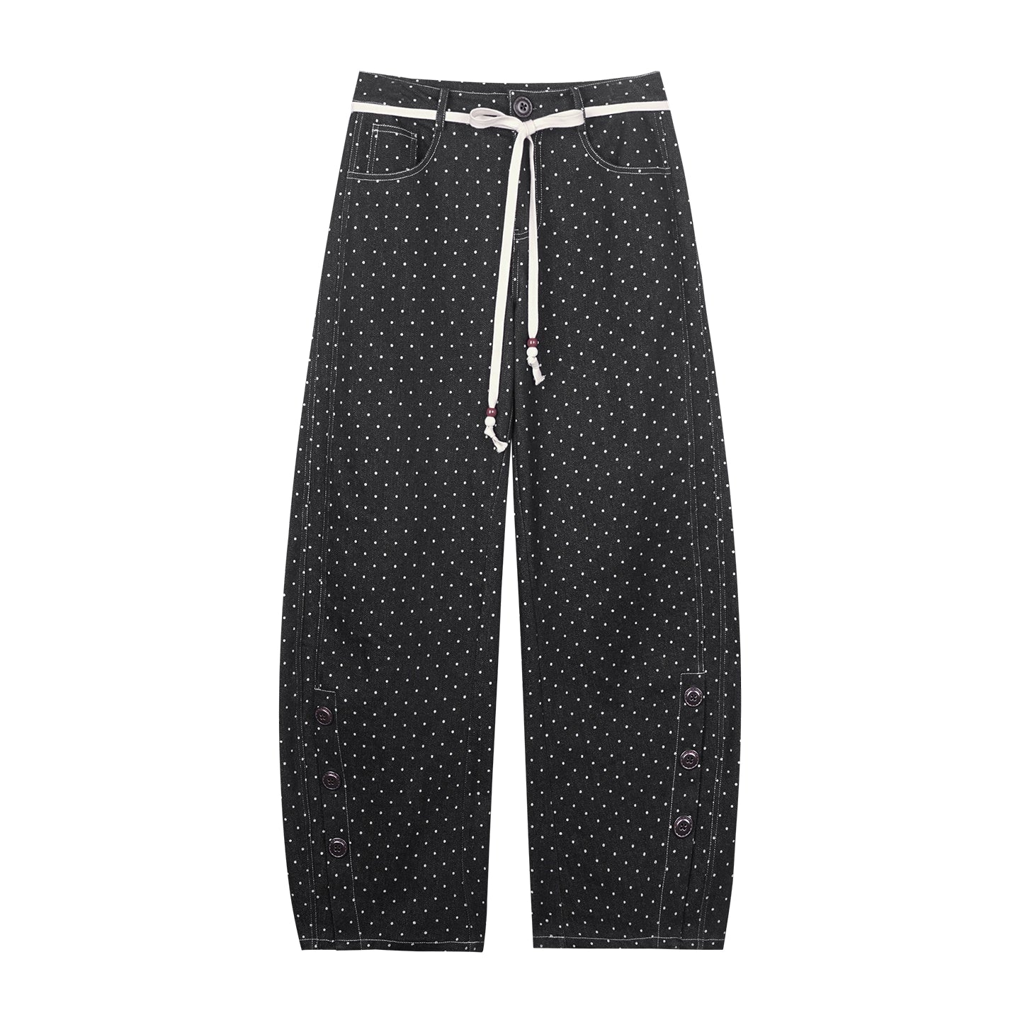 Black Polka Dot Jeans Set-Up