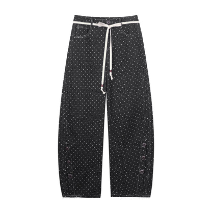 Black Polka Dot Jeans Set-Up