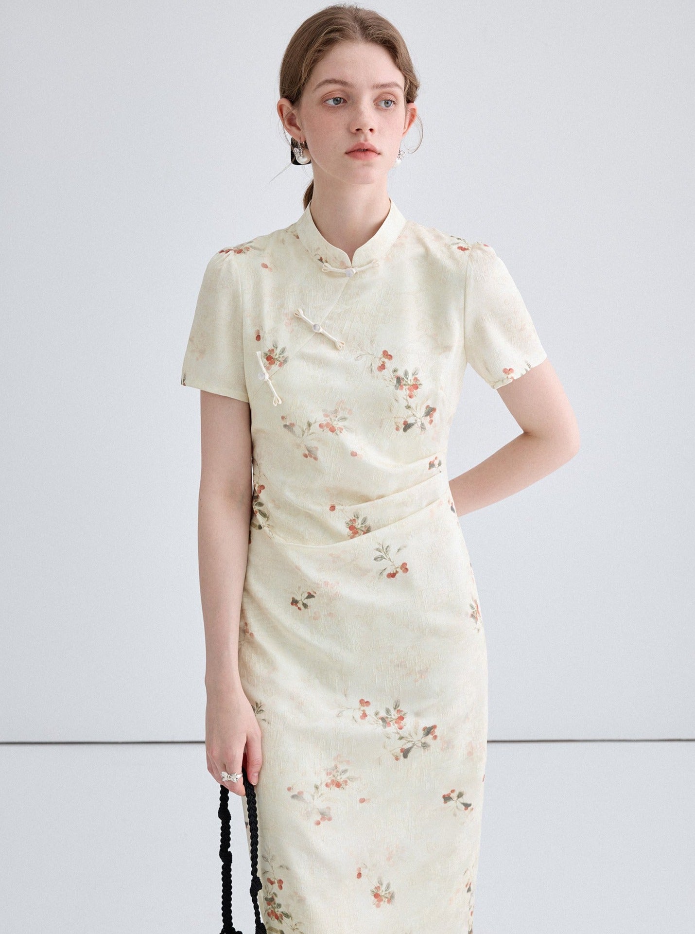 Floral Cheongsam Dress