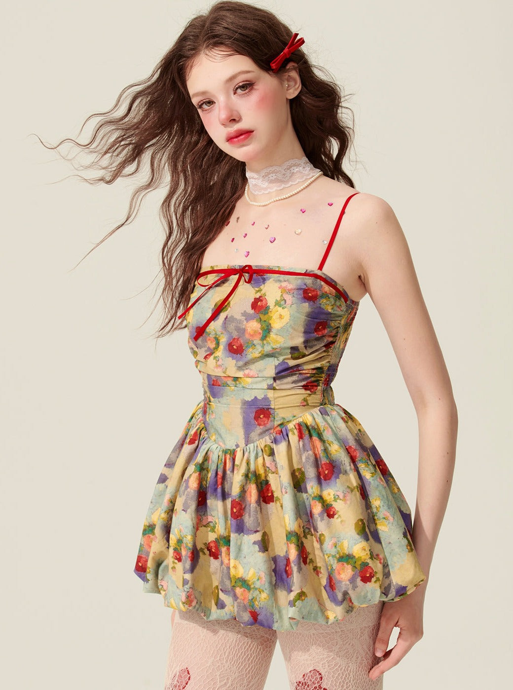 Weniger auch Auge Frühling malerische Ölgemälde Kleid Frauen Sommer Design Sinn dünne sundress, A-Linie Tutu Rock kurzen Rock