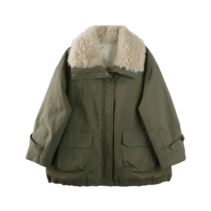 Faux Fur Collar Down Jacket