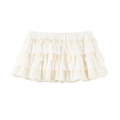 Bubble Sleeve Two Piece Cake Skirt Set-Up