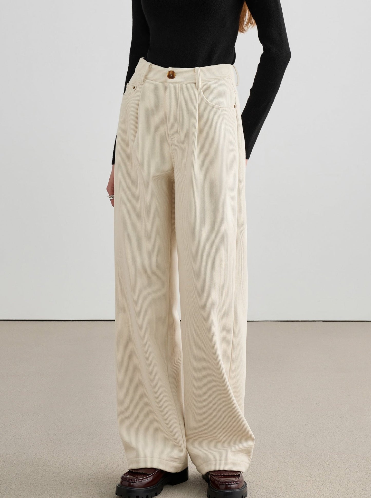 Thickened Loose Slim Straight Wide-leg Pants