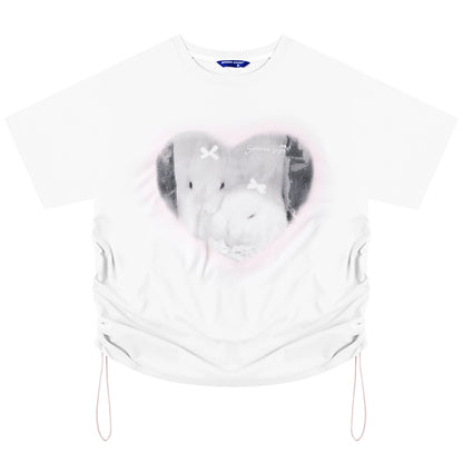 Love Bunny T-Shirt mit Kordelzug