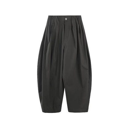 Paper Texture Pleated Scimitar Pants