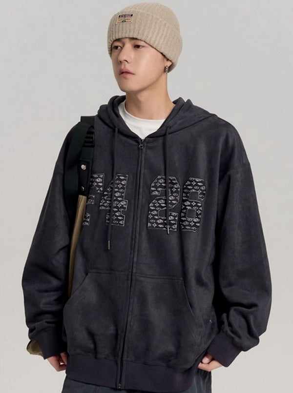 Couple's Suede Patch Embroidered Top