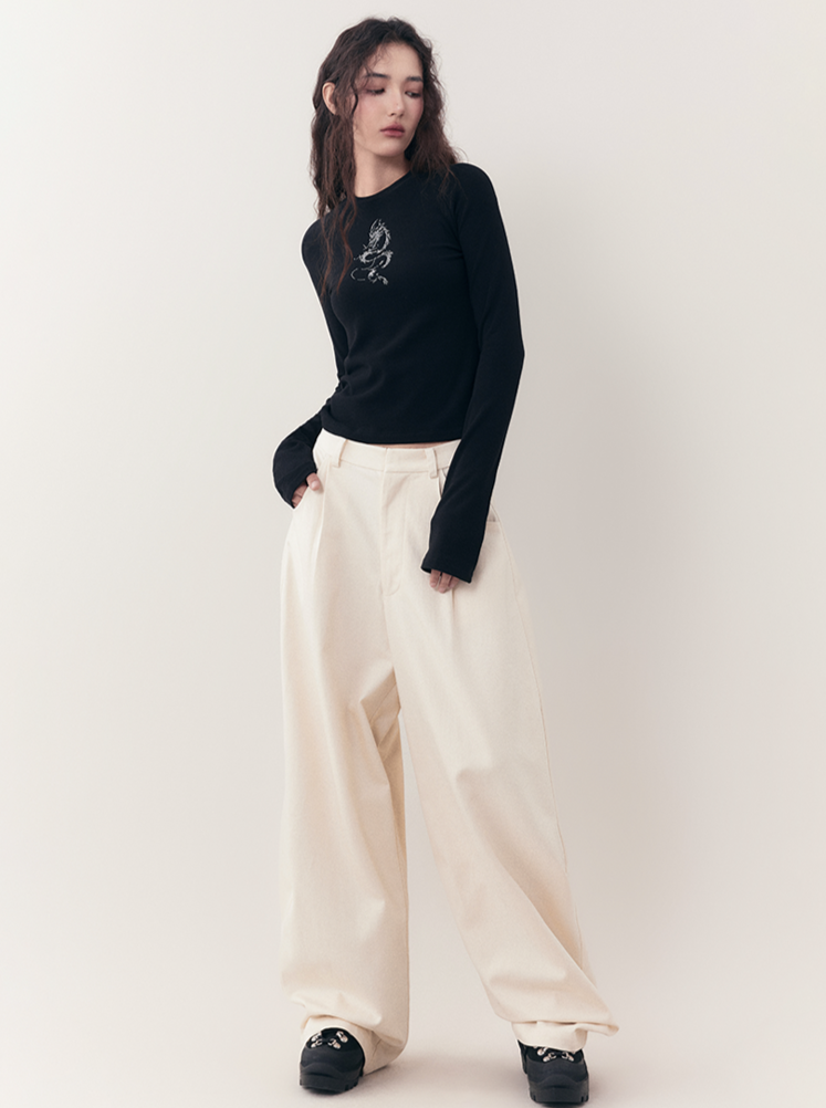 Straight Wide-leg Casual Pants