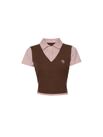 Vintage Rose Polo Tee