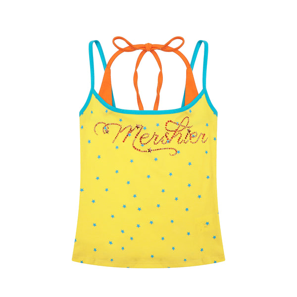 Polka Dot Layered Tank Top