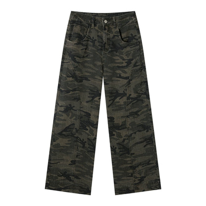 Camouflage Seam Cargo Pants