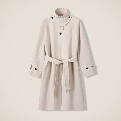 Chic Solid Color Trench Coat