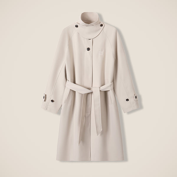 Chic Solid Color Trench Coat