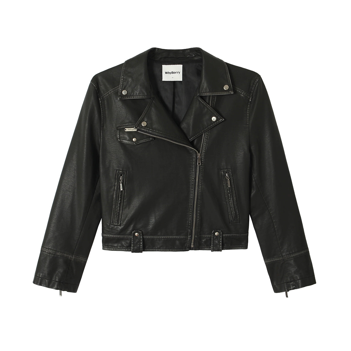 American vintage short leather jacket