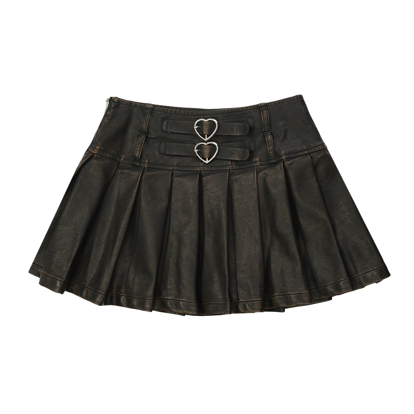 Maillard Leather A-Line Sweet Skirt