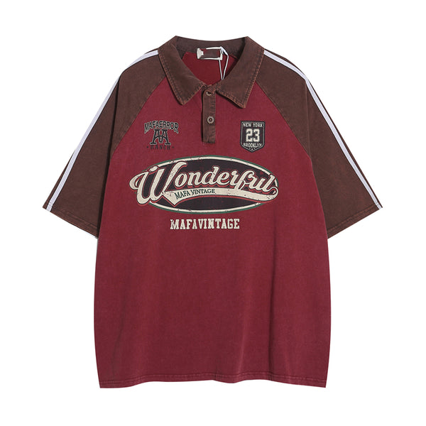 American Street College Style Polo T-Shirt