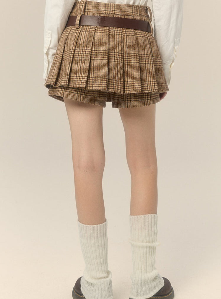 College Style A-Line Pleated Skirt