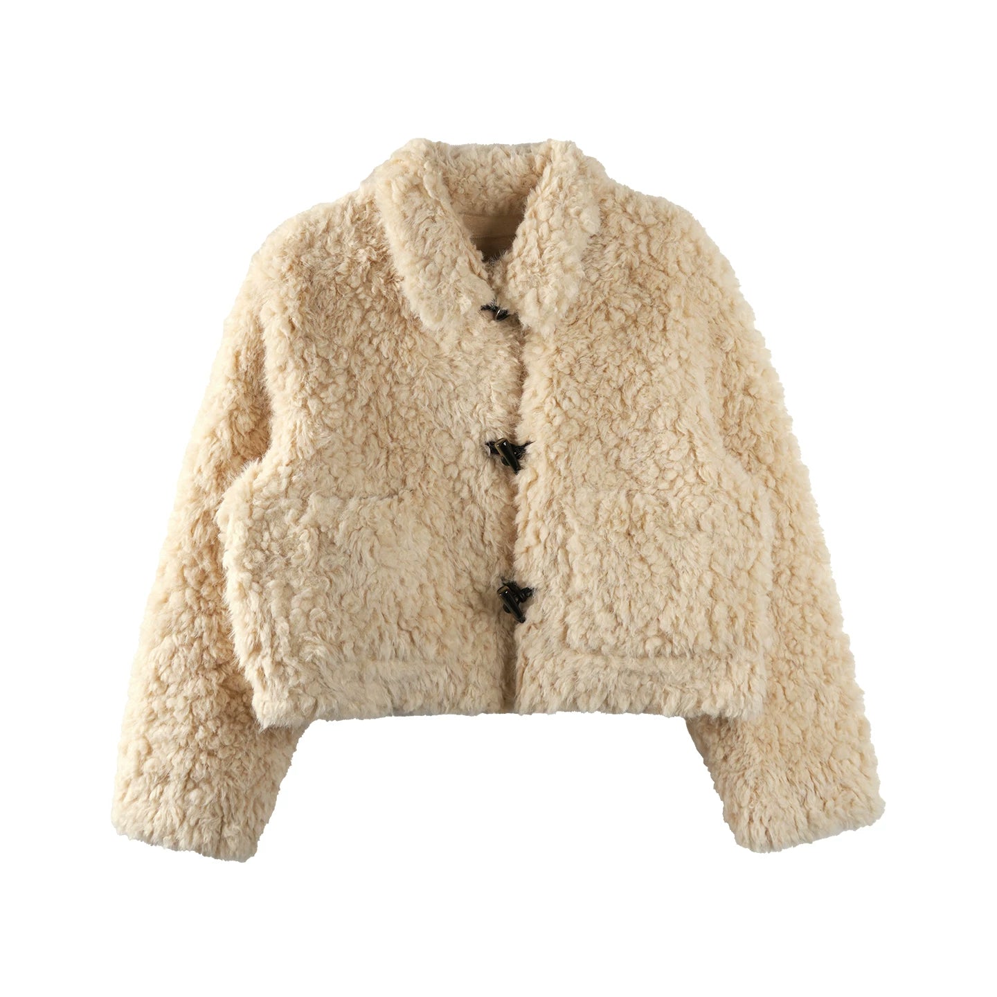 Lamb Wool Toggle Coat