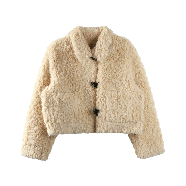 Lamb Wool Toggle Coat