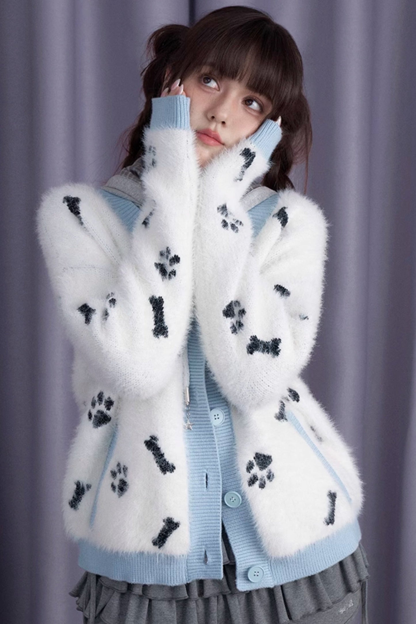 Warm Imitation Mink Cardigan Sweater