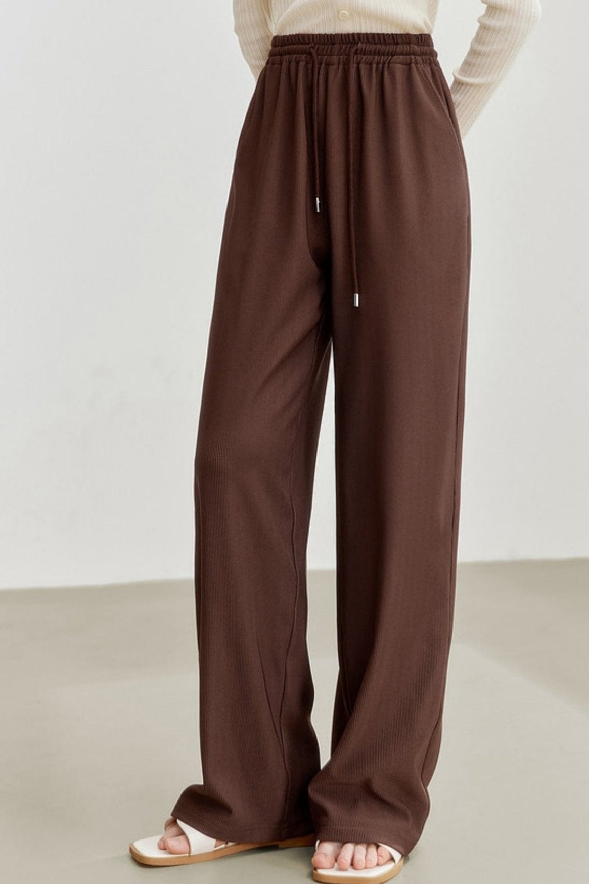 Loose Drape Wide-Leg Pants