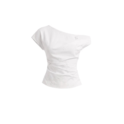 Off-Shoulder Embroidered Top Set-Up