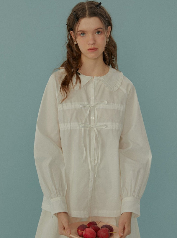 vintage sweet girl french loose shirt