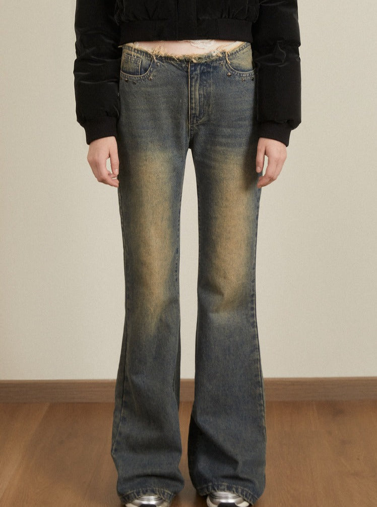 Flared jeans pants