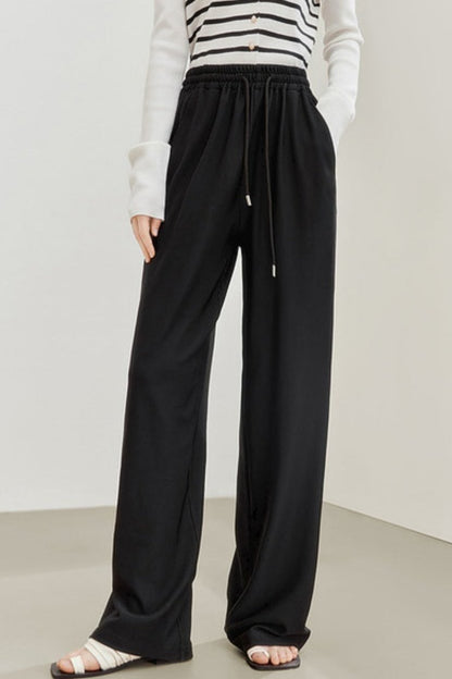 Loose Drape Wide-Leg Pants