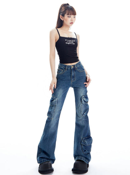 American Washed Flare Jeans