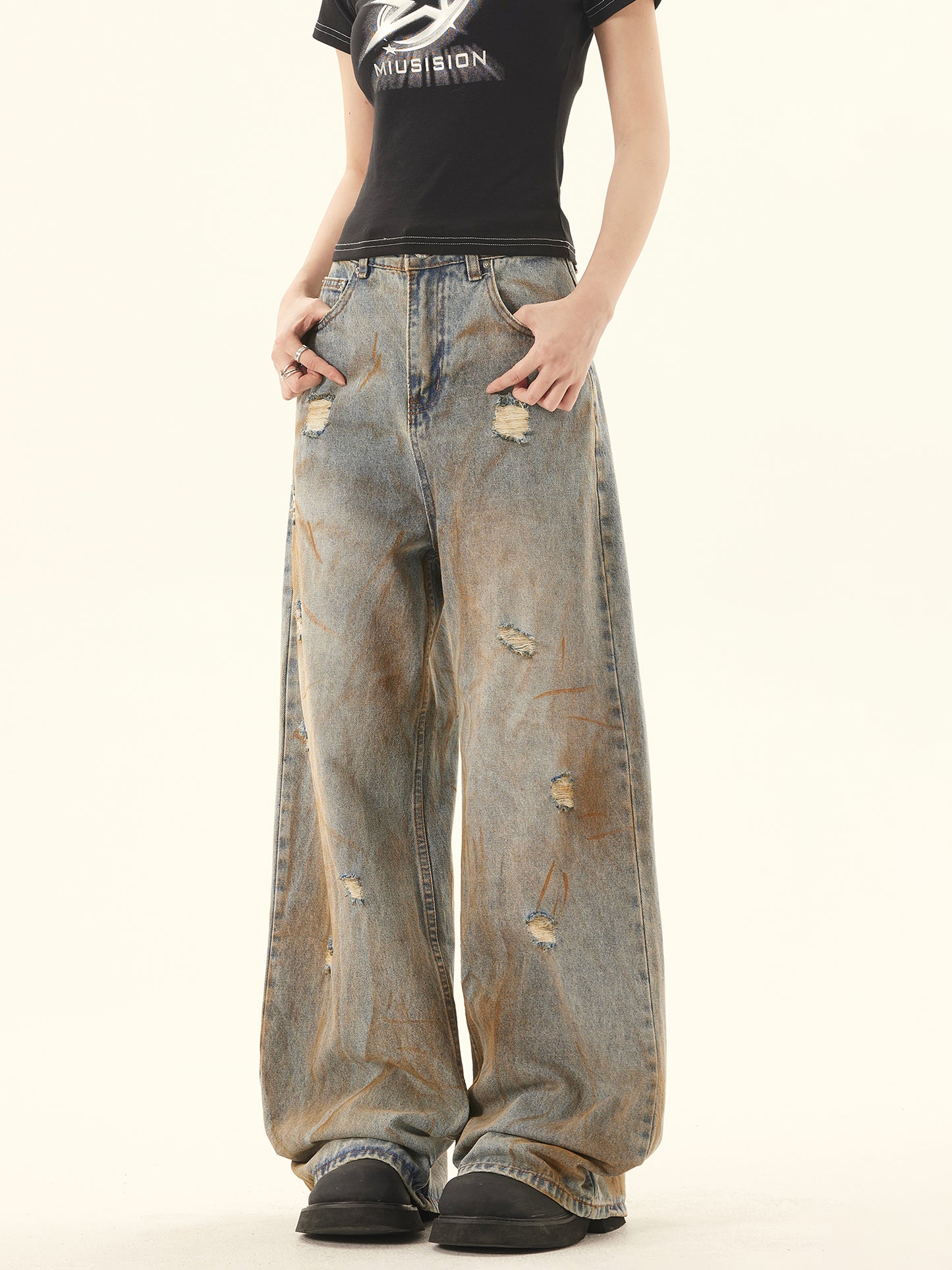 Dirty Fit Drape Jeans