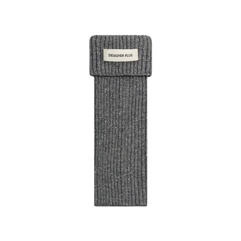 Cuffed Wool Calf Stacking Socks