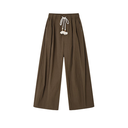 Wide-Leg Scimitar Pants