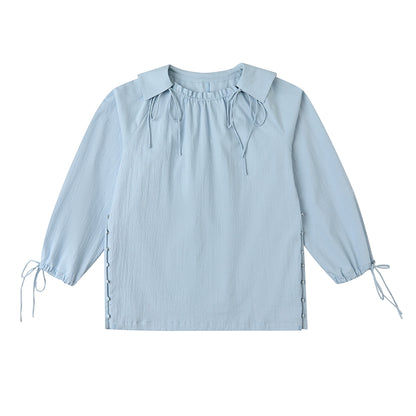 Lace-up Pullover Sun Protection Blouse Shirt